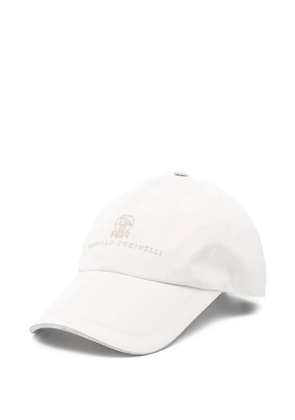 Brunello Cucinelli embroidered baseball cap - Neutrals
