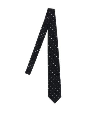 Brioni polka dot-pattern jacquard tie - Blue