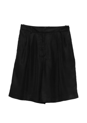 The Frankie Shop Marfa pleated silk shorts - Black