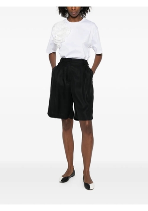 The Frankie Shop Marfa pleated silk shorts - Black