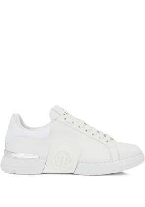 Philipp Plein Phantom Kick$ logo-plaque low-top sneakers - White