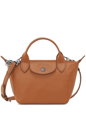 Longchamp Le Pliage Xtra XS leather tote bag - Brown