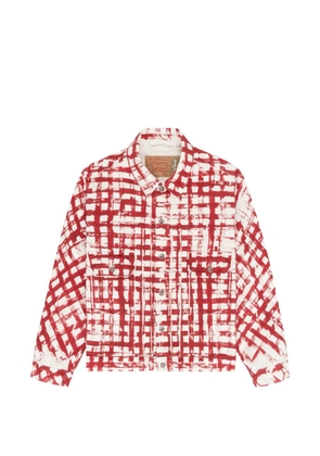 Denim Tears picnic plaid trucker jacket - Red