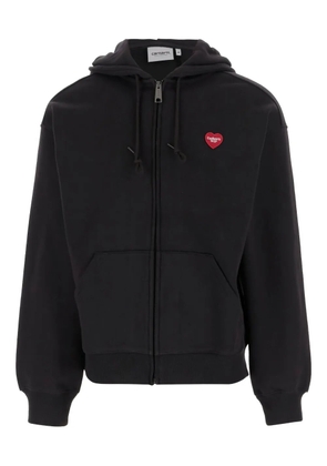 Carhartt WIP heart-logo zip-up hoodie - Black