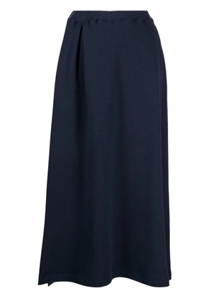 Yohji Yamamoto high-waist pleated midi skirt - Blue