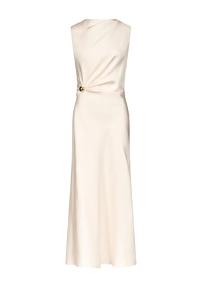 LouLou de Saison Roan gathered-waist sleeveless midi dress - White