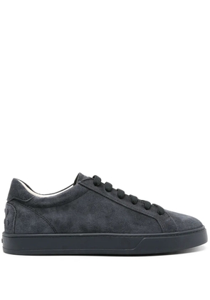 Tod's logo-embossed suede sneakers - Black