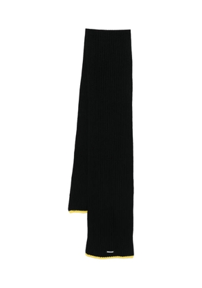 MSGM ribbed-knit scarf - Black