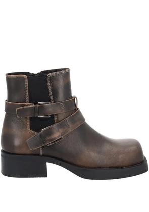 Ash buckle strap boots - Brown