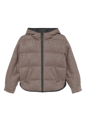 Brunello Cucinelli quilted lurex jacket - Brown