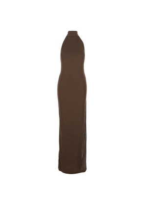 THE ANDAMANE halter-neck maxi dress - Brown