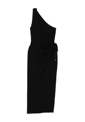 AMIRI one-shoulder wrap midi dress - Black