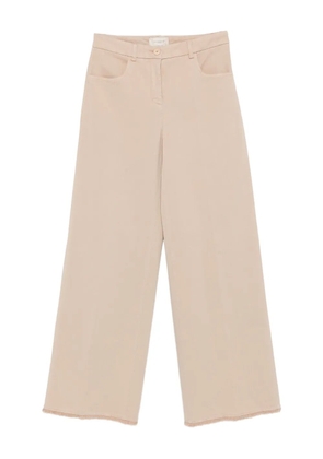 Via Masini 80 frayed-hem trousers - Neutrals