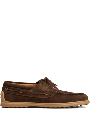 Tod's laced boat shoes - Brown
