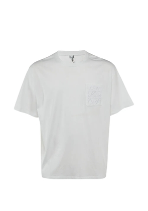 Loewe Pre-Owned cotton embroidered T-shirt - White