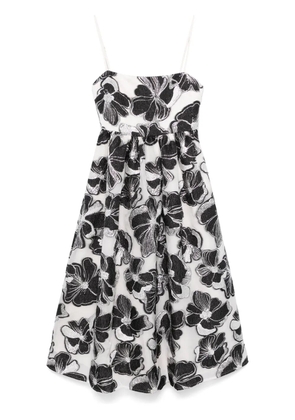 Stine Goya Anemone-jacquard voluminous midi dress - White