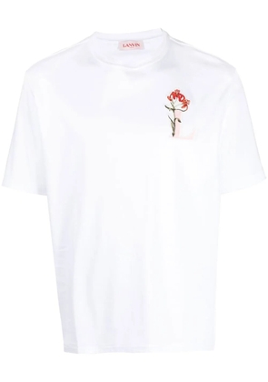 Lanvin L flower patch T-shirt - White
