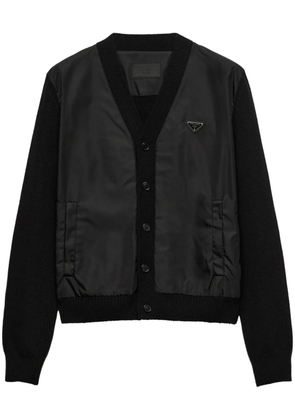Prada panelled cardigan - Black