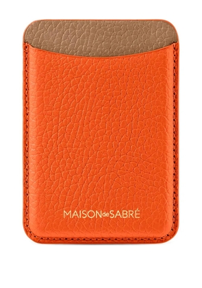 MAISON de SABRÉ magnetic leather magsafe wallet - Orange