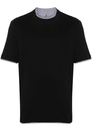 Brunello Cucinelli layered-effect T-shirt - Black