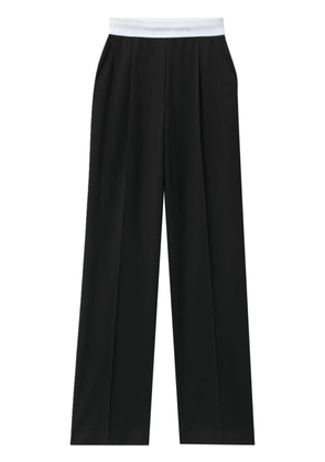 Alexander Wang pleat-detail logo-waistband trousers - Black