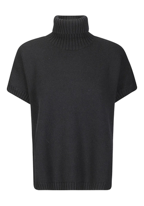 Labo Art turtleneck short-sleeve sweater - Black