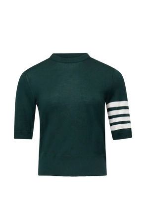 Thom Browne striped sleeve tee top - Green