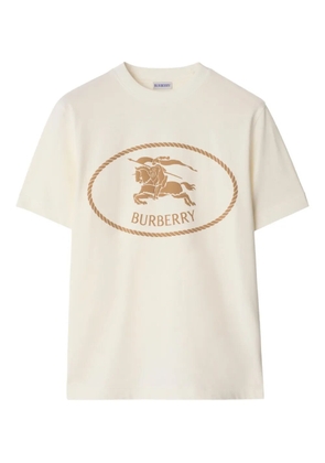 Burberry Knight-stamp cotton T-shirt - Neutrals