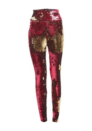 Alexandre Vauthier sequined-panel trousers - Red