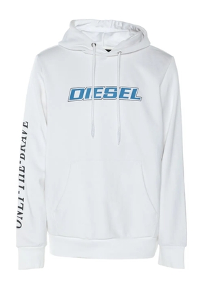 Diesel logo-detail long-sleeve hoodie - White