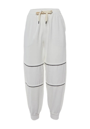 Brunello Cucinelli Monili-beading panelled trousers - White