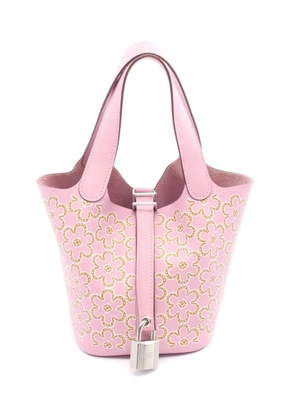 Hermès Pre-Owned 2022 Micro Swift Lucky Daisy Picotin Lock 14 handbag - Pink