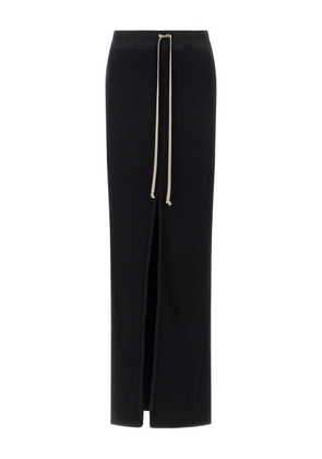 Rick Owens DRKSHDW drawstring front-split maxi skirt - Black