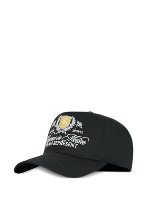 Represent embroidered snapback cap - Black