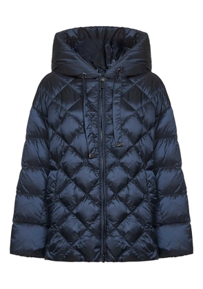 Max Mara SOFTFE quilted hooded coat - Blue
