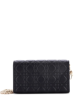 Christian Dior Pre-Owned Lady Dior Chain Pouch Cannage Quilt Lambskin clutch bag - Black