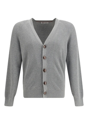Brunello Cucinelli V-neck button cardigan - Grey