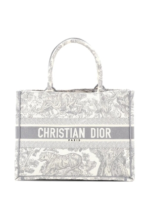 Christian Dior Pre-Owned Book Embroidered Canvas Medium tote bag - Grey