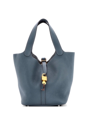 Hermès Pre-Owned Picotin Lock Bag Clemence MM bucket bag - Blue