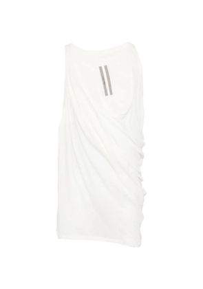 Rick Owens draped sleeveless tank top - White