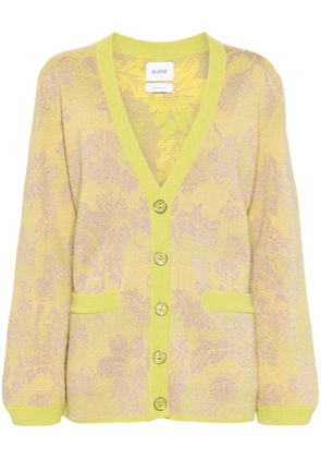 Barrie floral-intarsia V-neck cardigan - Yellow