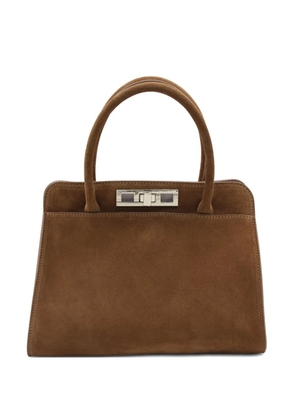 Fabiana Filippi turn-lock top-handle shoulder bag - Brown