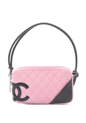 CHANEL Pre-Owned 2003-2004 Quilted Lambskin Cambon Ligne Pochette handbag - Pink