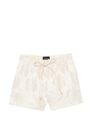 Simone Rocha elasticated rose shorts - Neutrals