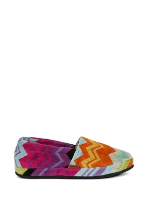 Missoni Home zigzag-pattern slippers - Orange