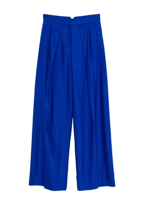 David Koma pleated-front trousers - Blue