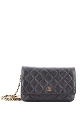 CHANEL Pre-Owned Wallet on Chain Quilted Caviar crossbody bag - Black