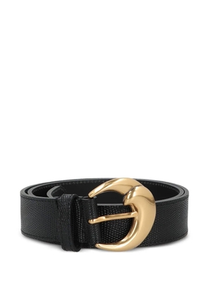 ETRO paisly buckle leather belt - Black