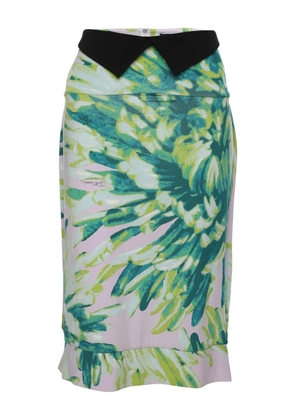 Just Cavalli floral-print skirt - Green