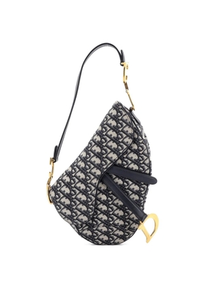 Christian Dior Pre-Owned Saddle Handbag Oblique Canvas Medium shoulder bag - Blue